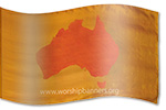 Australian Ochre Silk worship, warfare & ministry banner design