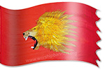 silk banner Design: The Lion of Judah Roaring
