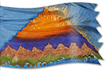 silk banner Design: The Kingdom's Seven Mountains